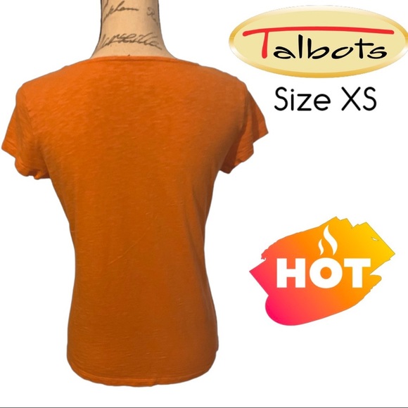 Size X Small Orange T-Shirt by Talbots - Picture 4 of 5
